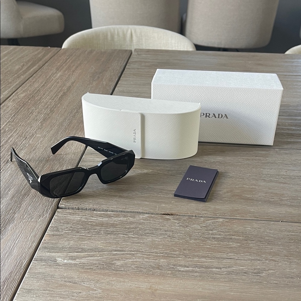 Prada Black Rectangular Sunglasses - image 1